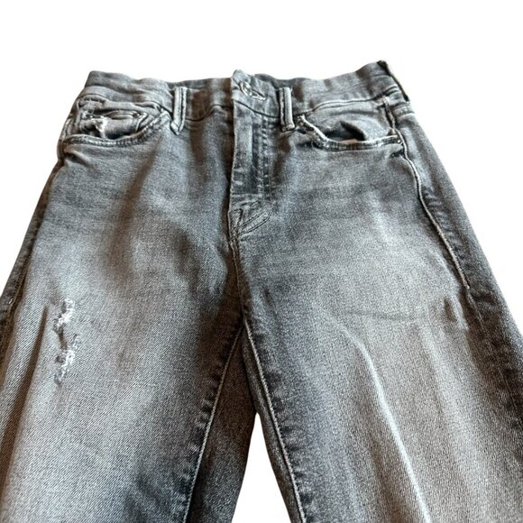 Mother High Waisted Looker Ankle Chew Scene of the Crime Grey Jeans Size 24 - Picture 3 of 14